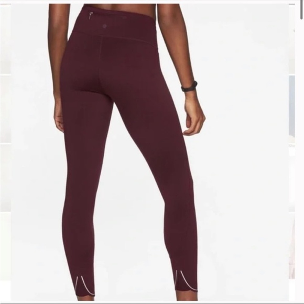 Women's High-Waisted Burgundy Leggings